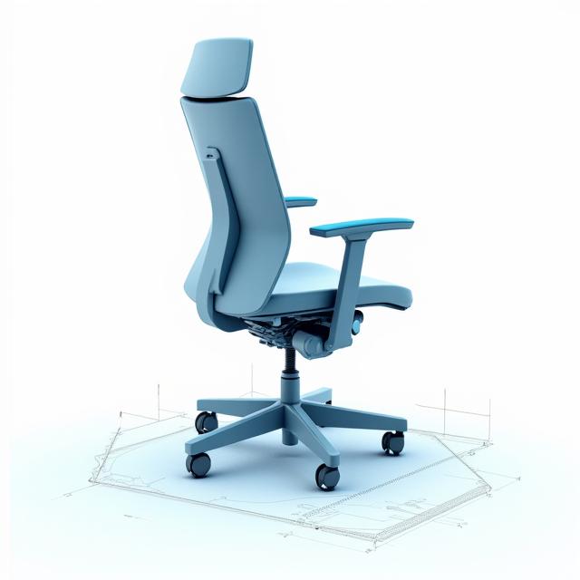 人間工学に基づいた椅子の設計図