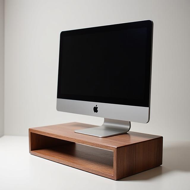 旭モニタースタンド、ウォールナット材